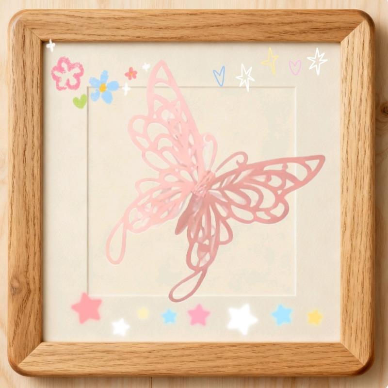 12Pcs/Set 3D Hollow Wall Stickers Butterflies Mirror Wall Art Party Wedding Decoration DIY Home Decor Stickers Fridge Wall Decal