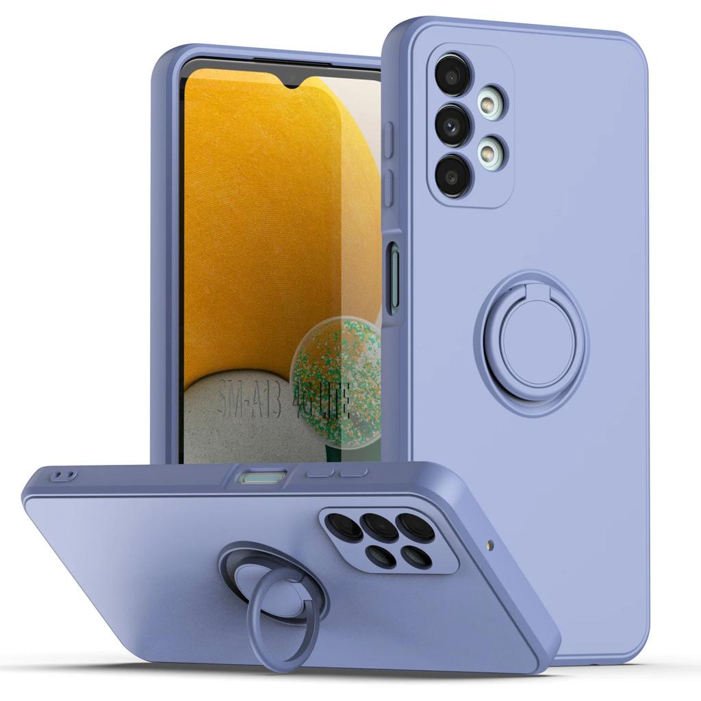 For Samsung Galaxy A03 A11 A12 A22 A30 A33 A32 A51 A52 A71 A72 Magnetic Ring Holder Cover Fall-new Liquid Silicone Case