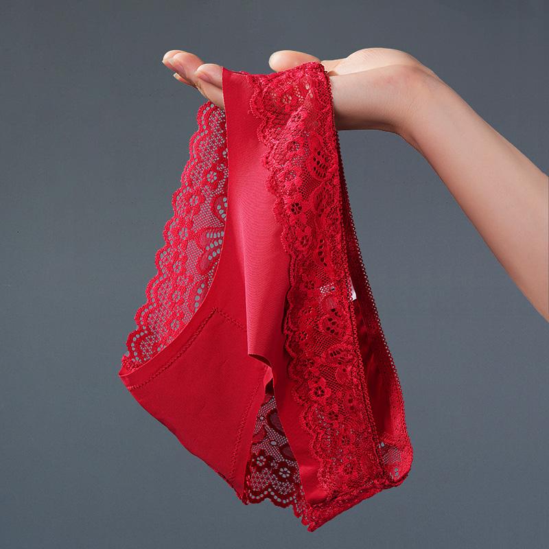 Sexy Panties Women Lace Low-waist Briefs Female Comfortable Underwear Floral Solid Lingerie Underpants M-XL Girls Panty
