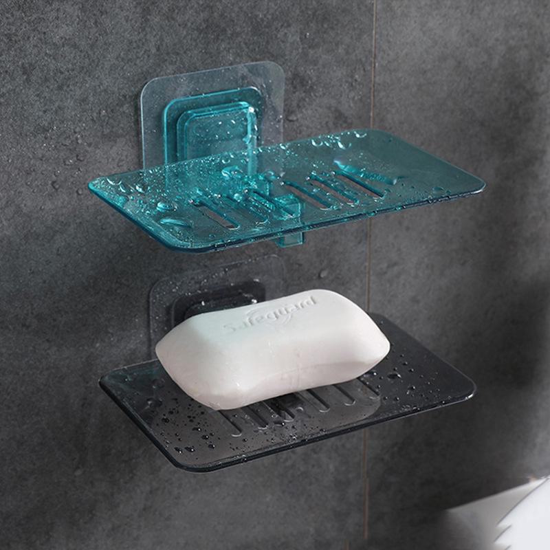 

Wall-Mounted Bathroom Soap Tray with Drain коричневый