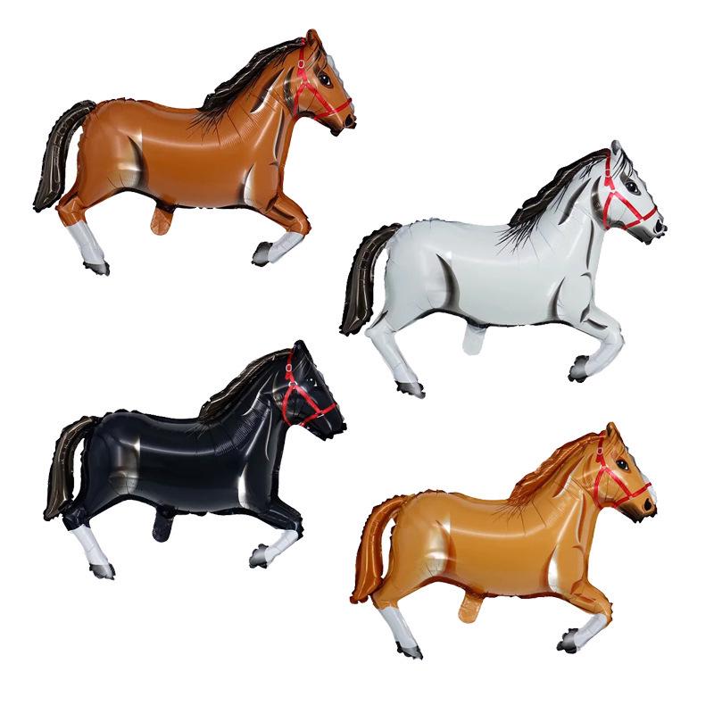 Galloping Horse Racing Festival Western Cowboy Hat & Boots Foil Balloon Set