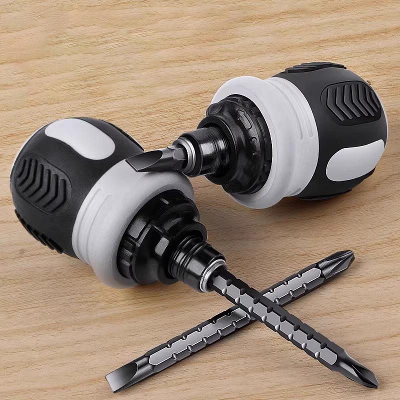 Ratchet Screwdriver Set Short Shaped Radish Head High Hardness Labor-Saving Multi-Functional Dual-Purpose