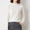 Hirsionsan Weiche Kaschmir Hälfte Rollkragen Stricken Pullover Pullover Frauen Lose Feste Koreanische Grundlegende Pullover Weibliche Einfache Warme Jumper