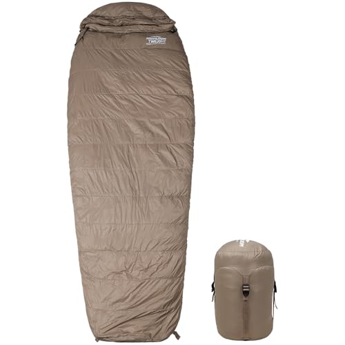 

Soomloom Twilight Mummy-Style Goose Down Sleeping Bag, Lightweight and Compact, -8°C to 10°C, Suitable for All Seasons, Increased Heat Retention, Comf