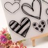 1pc Love Heart Transparent Silicone Clear Rubber Stamp Sheet Cling Scrapbooking DIY