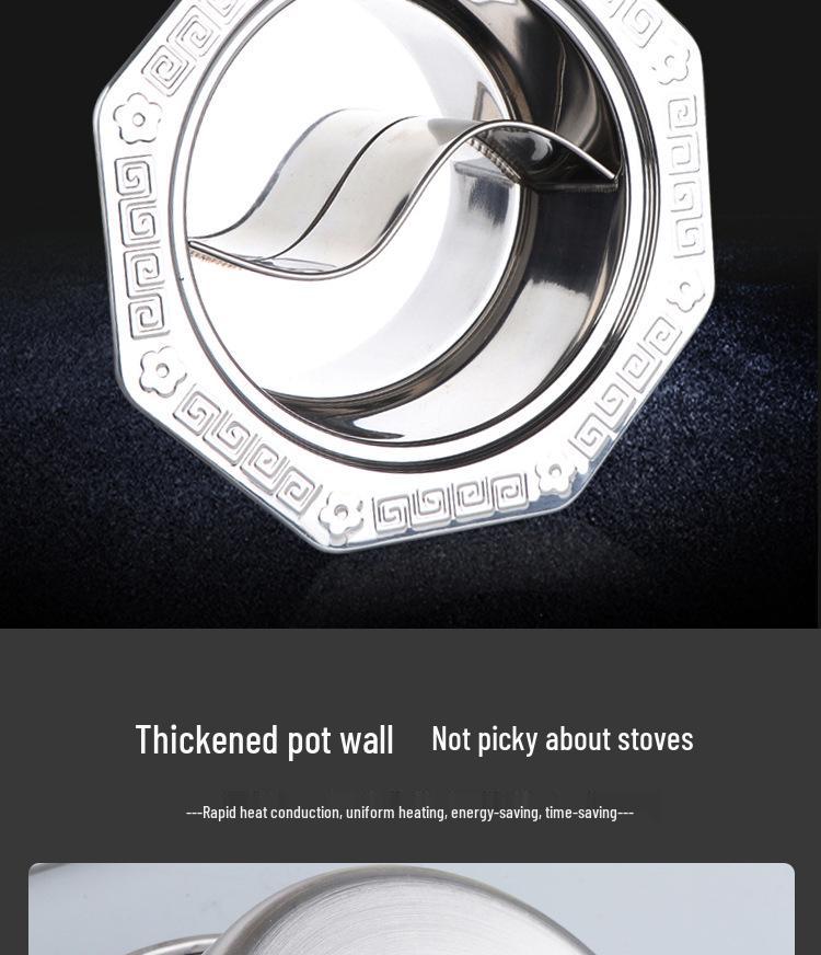 Stainless Steel Single-Serve Mini Hot Pot with Induction Compatibility and Extra Thick Design for One Person