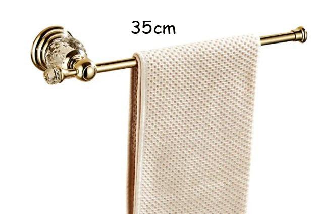 Luxury Crystal Bathroom Accessories Set Gold Polished Brass Bath Hardware Set Wall Mounted Paper holder hooks towel ring bar