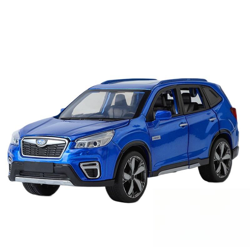 1/30 Scale Subaru Forester SUV Alloy Car Model Diecast Metal Toy Off-road Vehicles Car Model High Simulation Sound and Light Kids Gift