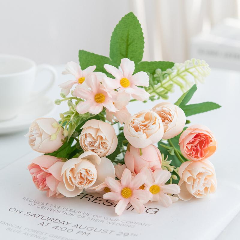 1/2Pc Artificial Flowers Rose Wedding Home Room Table Festival Decoratio Outdoor Garden Yard Bridal Bouquet DIY Gift Accessories
