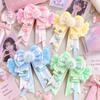 Cute Plush Heart Wings Bow Brooch Badge Handmade Pastel Ribbon Pin With Star Heart Charm Ita Bag Decor Light Sticks Accessories