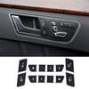 Black Inner Car Door Lock & Seat Memory Cover For Benz E Class Coupe C207 09-16