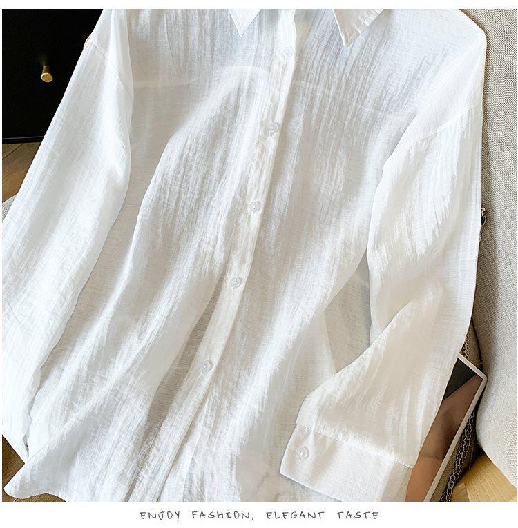 Women's Blue Ice Silk Sun Protection Cardigan - 2025 Summer Back Tie Jacket