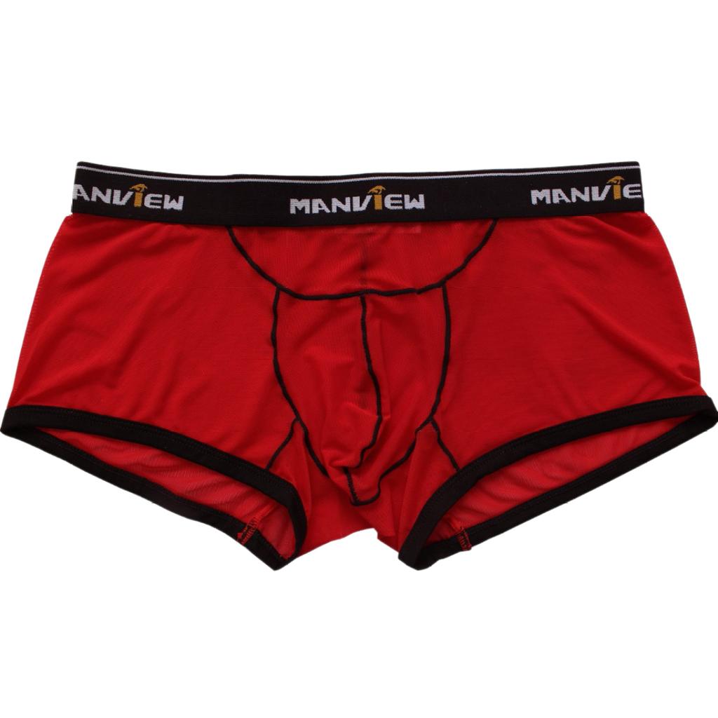 Durchsichtige Herren-Shorts, transparente Boxershorts, atmungsaktive Netzunterwäsche, Badebekleidung