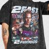 Camiseta Estilo Vintage 2 Fast 2 Furious Lavada e camiseta infantil: Camiseta de Filme do Paul Walker