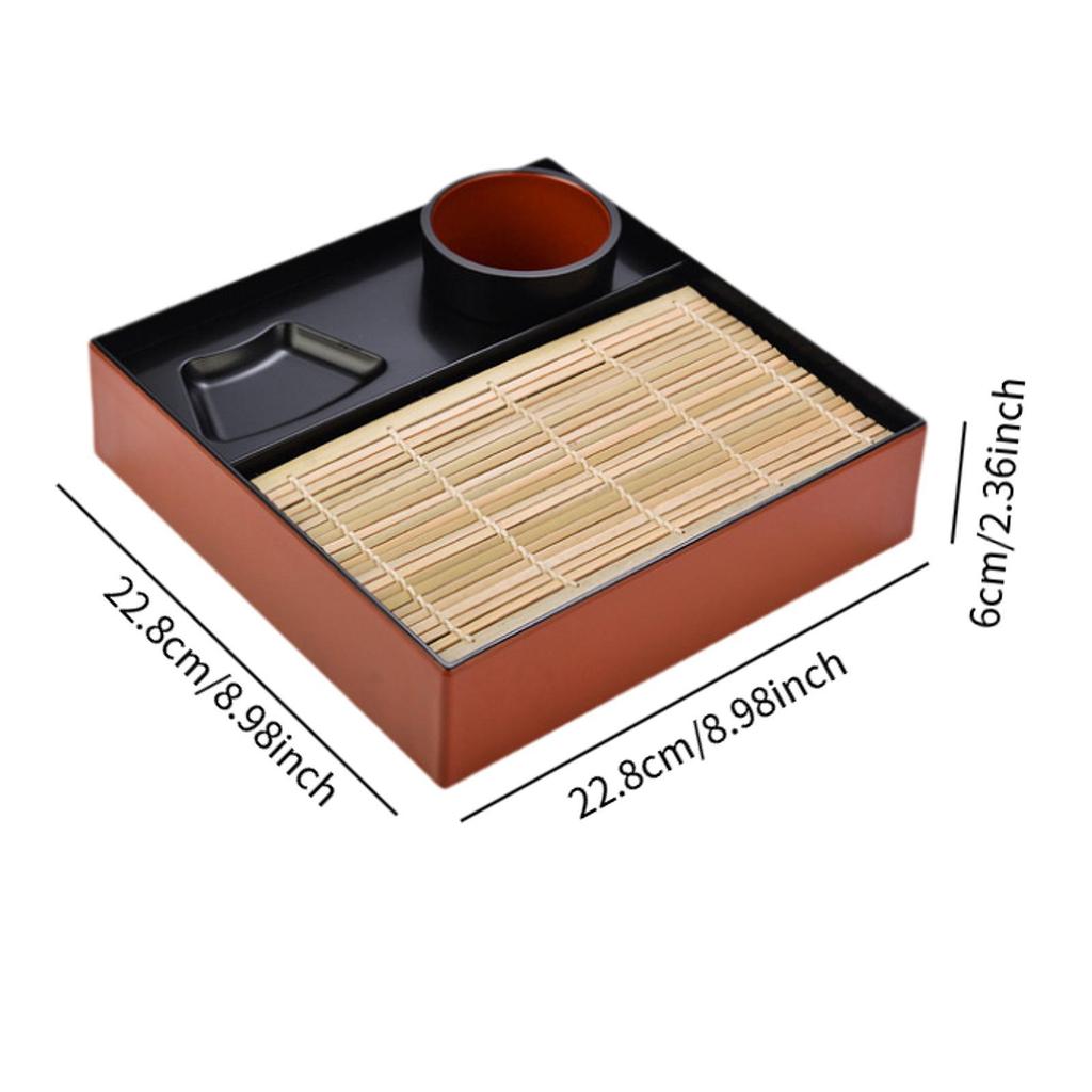 Soba-Nudel-Tablett mit Abtropfmatte Multifunktionale Sushi-Servierplatte Stabile PP-Snackschale für den Heimgebrauch und Partys