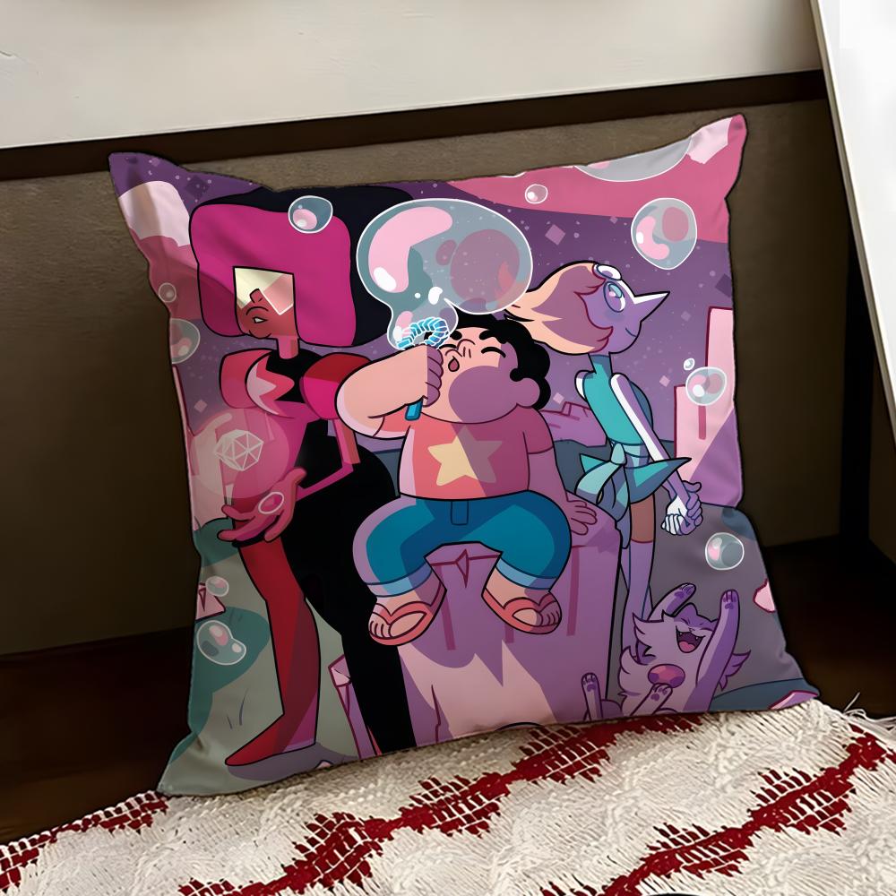 SSteven UUniverse Anime Cushion Cover Reversible Soft Durable Pillow Cover Home  Car MultiScene Use for Daily Comfort