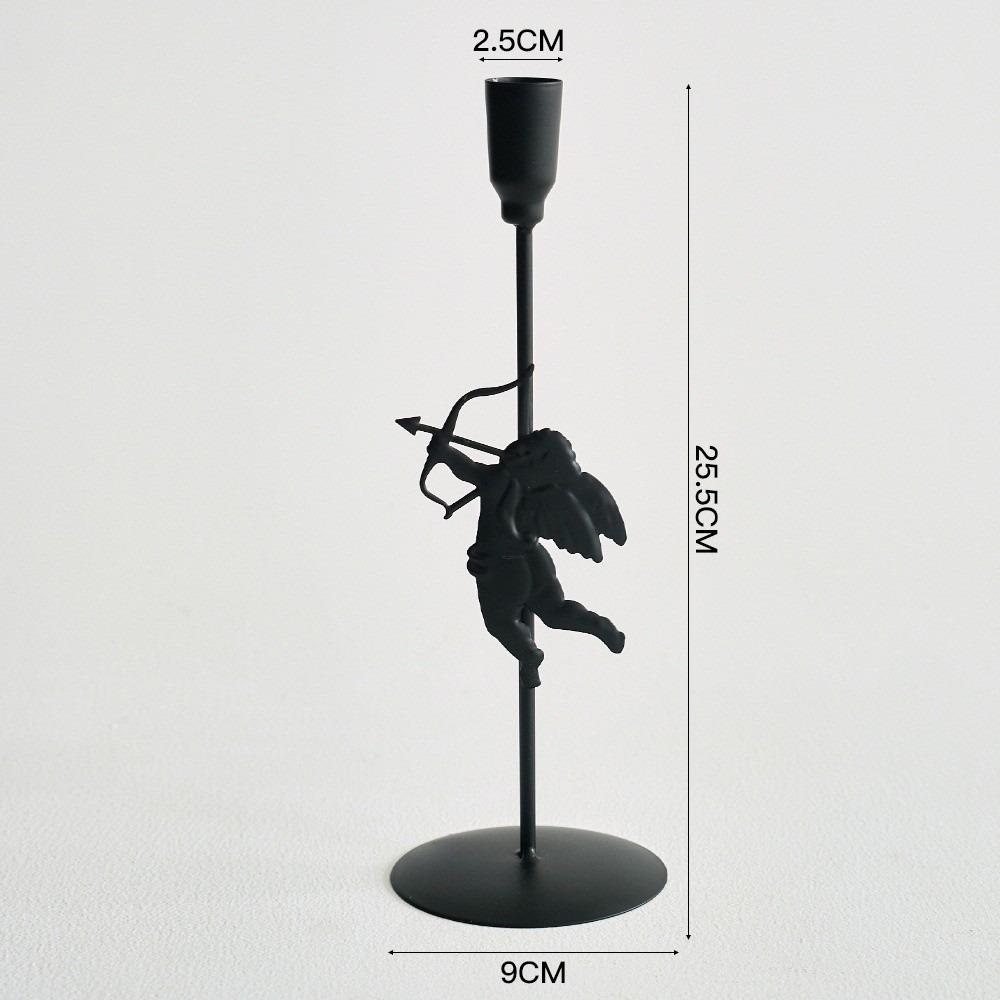 Romantic Elegant Tabletop Candle Holders Metal Cupid Love Candlestick Holder Home and Hotel Decoration Candle Stand