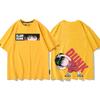 Cool anime Slam Dunk cartoon short-sleeved T-shirt for men summer front and back print loose clothes around Yukawa Kaede