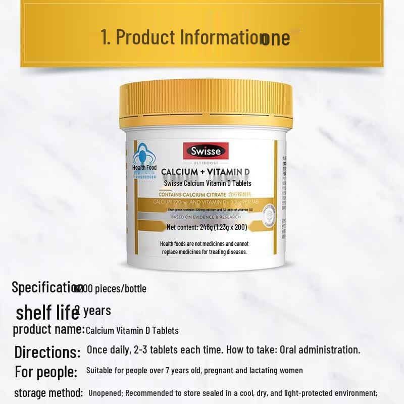 Swisse Mini Calcium & Vitamin D3 Tablets