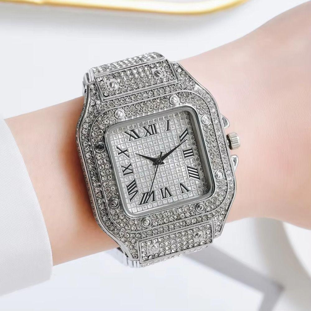 Square Quartz Wristwatch Steel Strap Men Watch Fashion Classic Luxury Business Watch Jewelry Watch