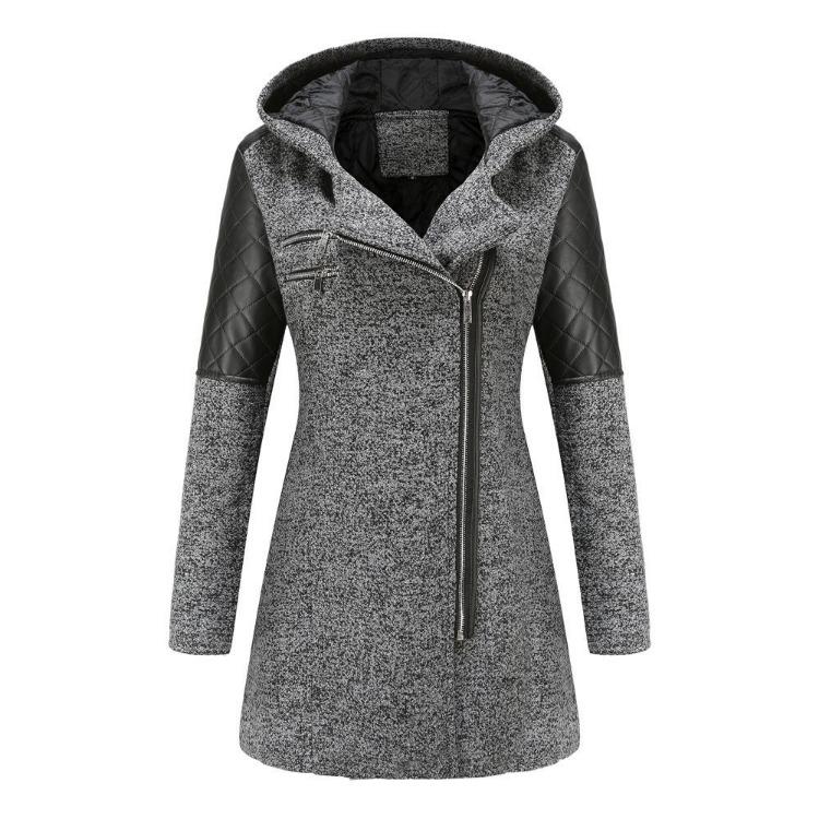 Winter Thermal Wool Hooded Coat Women Autumn Women Jacket S