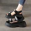 Women's Rhinestone Platform Sandals Non-Slip Thick Sole Open Toe Sandals for Casual & Party Wear