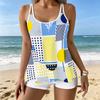 Women's Swimwear Tankini 2 Piece Swimsuit Leisure Vacation  Print Vacation Bathing Suits