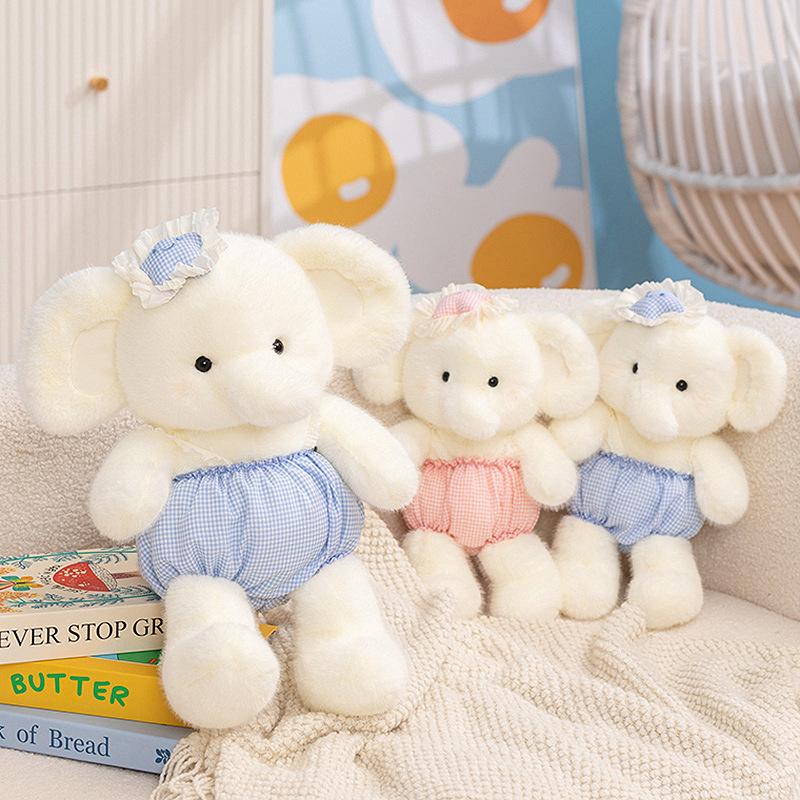 Cute Cute Dressed Elephant Doll Plush Toy Baby Elephant Doll Children Soothing Rag Doll Girl Birthday Gift