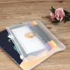 1/5PCS Organization Resealable Loose-leaf Zip Lock Matte Clear Pouch Bag PVC Storage
