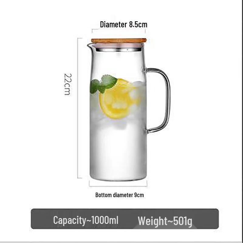 

TLAKEHO High Borosilicate Glass Pitcher (2-Pack)