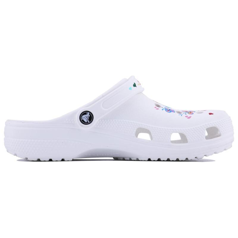 Crocs Classic clog Prince Rose SDS EVA Hand-Drawn Series Dream Style Cartoon Hole Shoes Unisex White