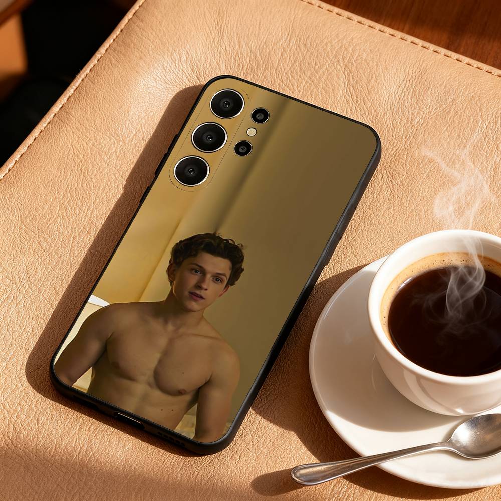 Cute H-Hollander G-Glam Tom Holland Phone Case For Samsung S26,S25,S24,S21,S22,S23,S30,Ultra,S20,FE,Lite,10,9,Black Cover