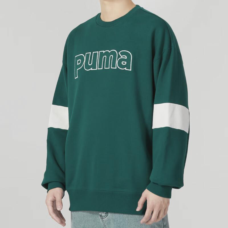 Men's PUMA Sweatshirts Men's Green Crew Neck Moderate Other