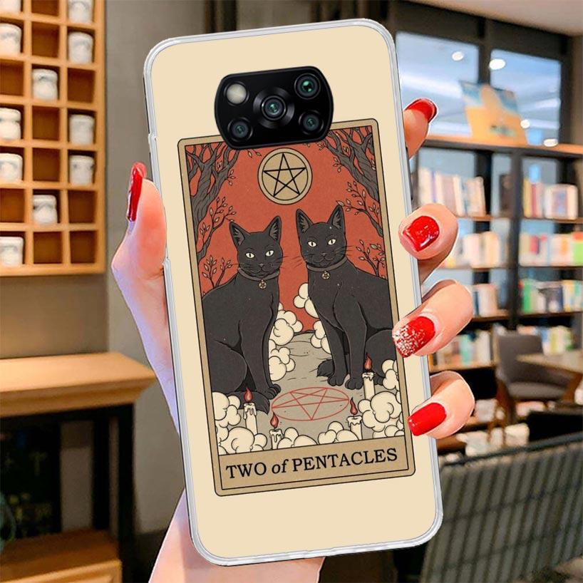 Tarot Card Cute Art Cats Cover Phone Case For Xiaomi Poco F7 Ultra X7 X6 X5 Pro M7 Redmi 15C 15 13C 13 12C 12 10C 10 9A 9C 9T 9