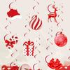 12pcs Red Christmas Spiral Pendant Candy Gift Box Bell Merry Christmas Decorations  Children Gifts