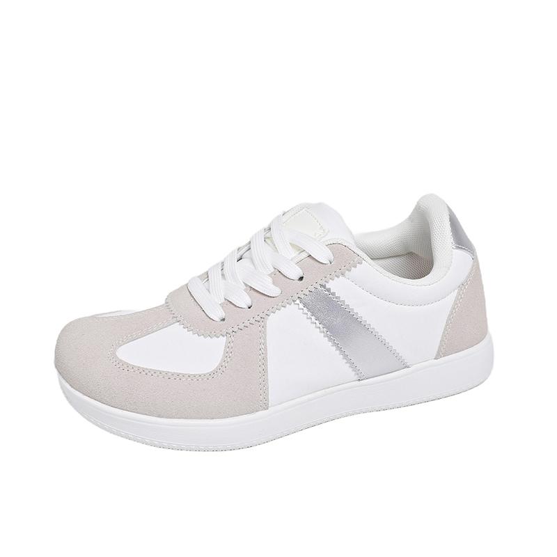 TUINANLE Girls Casual Chunky White Platform Sneakers Women Wide Toe Flat Sports Walking Shoes