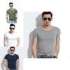Men's Summer Casual Fashion Solid Color O-neck T-shirt With Short Sleeves