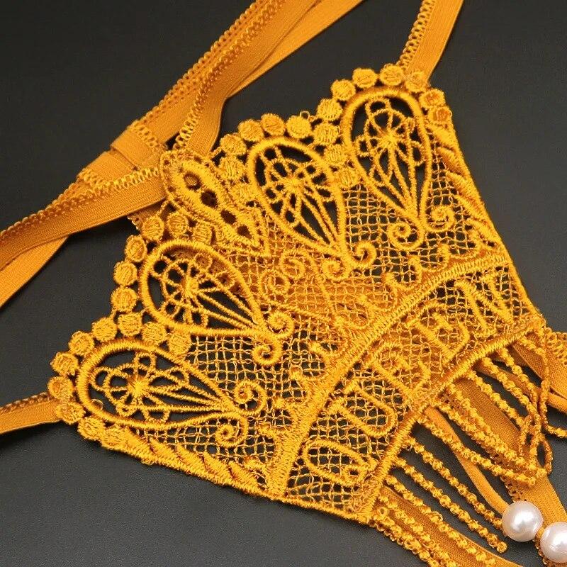 Frauen Sexy Tanga Transparent Aushöhlen Dessous Niedrige Taille Weibliche Spitze G-string Atmungsaktive Höschen Unterwäsche Slips Thongs