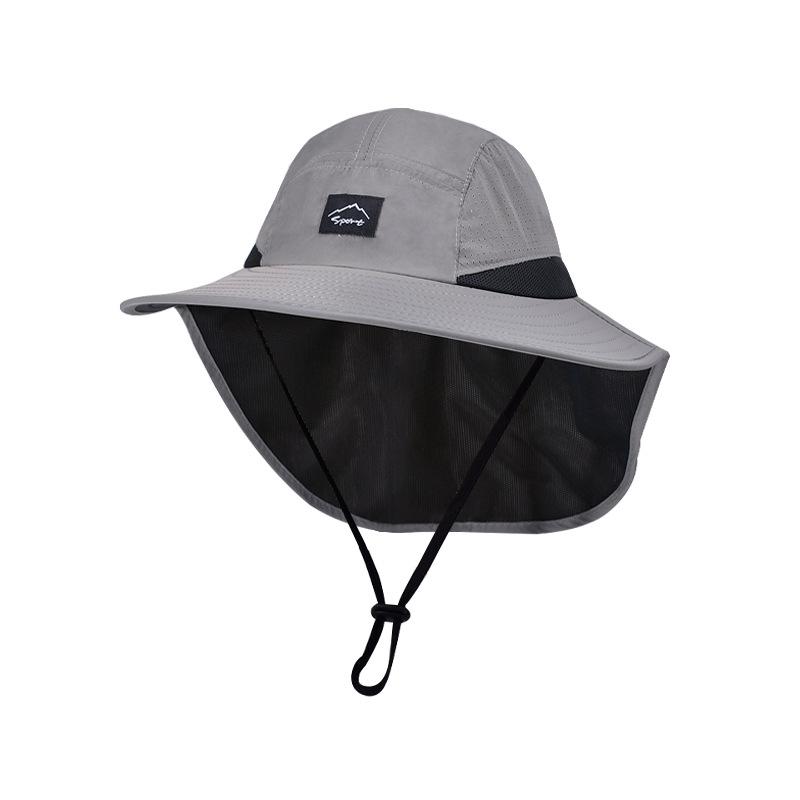 1136 children's hat summer large brim shawl sun hat outdoor outing bucket hat older children boy sun hat