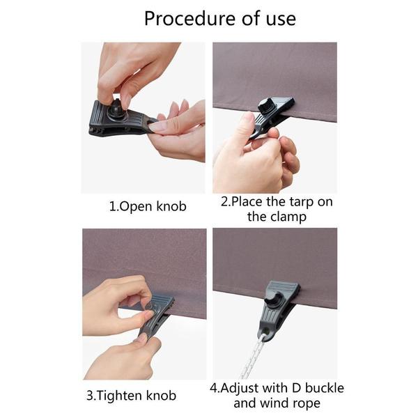 1/10 buc. Cleme pentru prelată Cleme de prindere de blocare rezistente Dispozitive de fixare pentru cort Cleme pentru suport pentru acoperirea piscinei Cleme pentru prelată Durabilă MAR