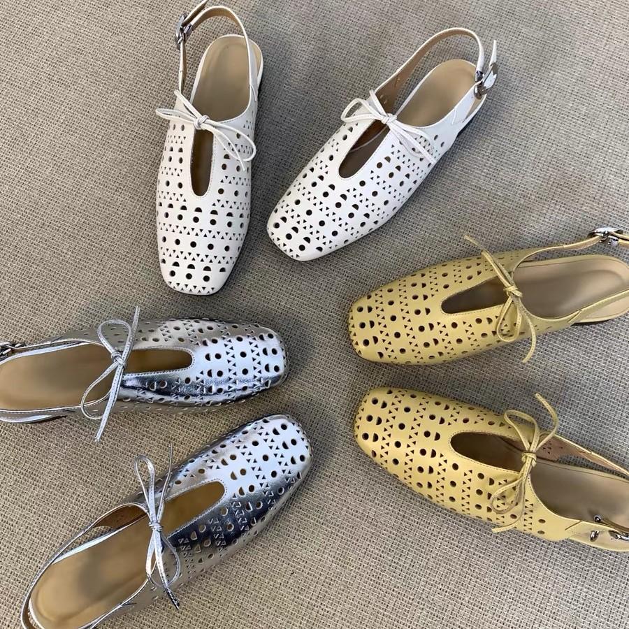 

New retro style square head hollow woven breathable light mouth one-word buckle with thick heel sandals women 40 чёрный