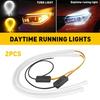 2X 60Cm Flexible LED Switchback DRL Tube Light Strip White Amber Turn Signal EOA