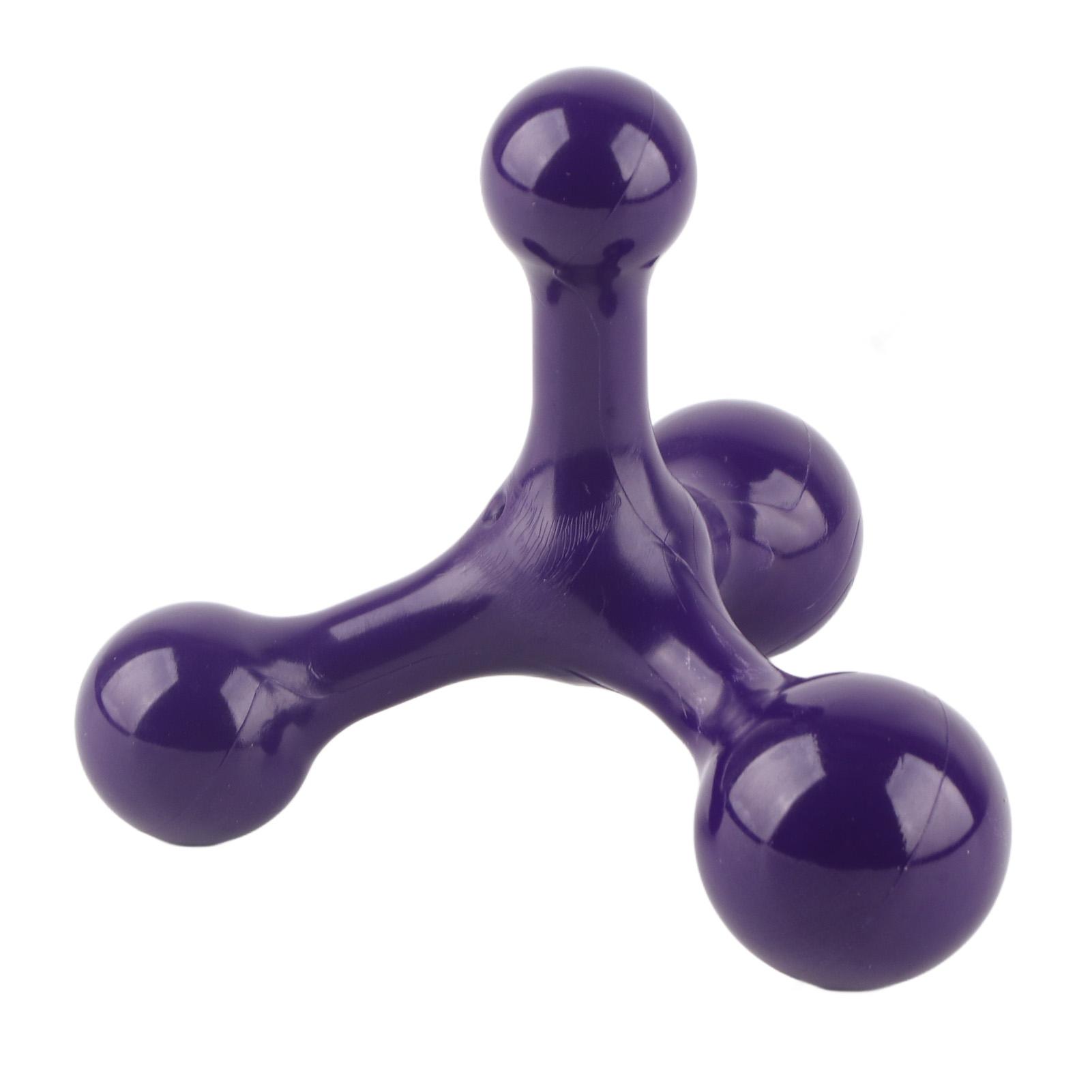 

Массажер для мышц спины с 4 шариками, глубокий расслабляющий массаж шеи, инструмент для шеи и ног, фиолетовый