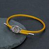 Viking Rune Bracelet for Men Stainless Steel Mjolnir Thor Hammer Norse Mythology Amulet Waterproof Steel Wire Male Wristband