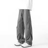 Casual Charge Pants Men's American Paratrooper Design Folded Thin Loose Straight Trend High Street Tooling Quick-Drying Pants