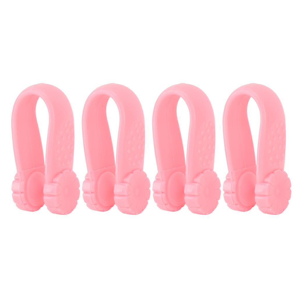 4db Akupresszúrás Relaxációs Csipesz Virág Alakú Univerzális Hordható Kéznyomópont Szerszám Rózsaszín