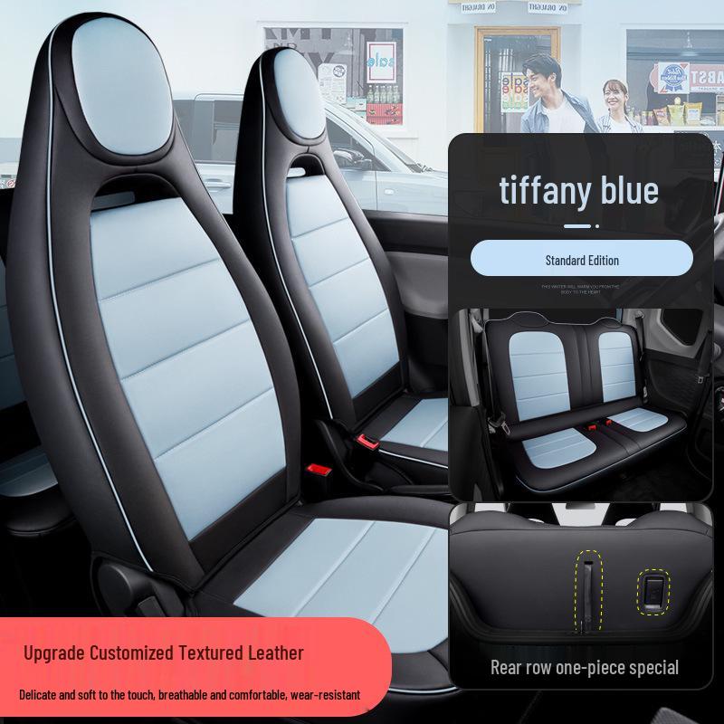 Hongguang Mini Originale Auto Textur Vier Jahreszeiten Vollumfassend 5-Sitzer Leder Sitzbezug