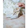 High Heels Women's Summer 2024 New Beautiful Rhinestone Bow Wedding Shoes Pointed Thin Heel Light Mouth Versatile Sandals