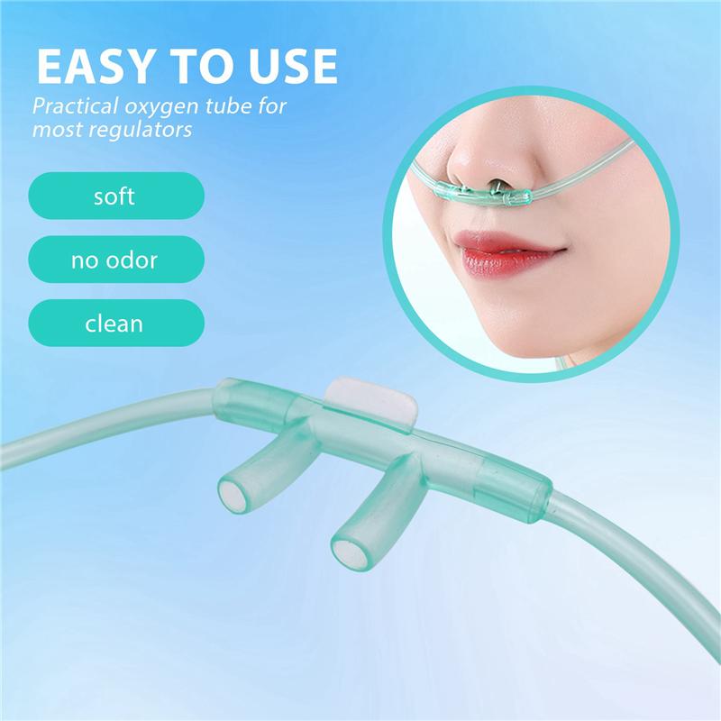 A71Z 24Pcs Oxygen Cannulas 2 Meters Nasal Cannula Soft Nasal Oxygen Tubing O2 Cannula For Adults