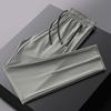 Men's Summer Elastic Ice Silk Quick-Dry Straight-Leg Pants